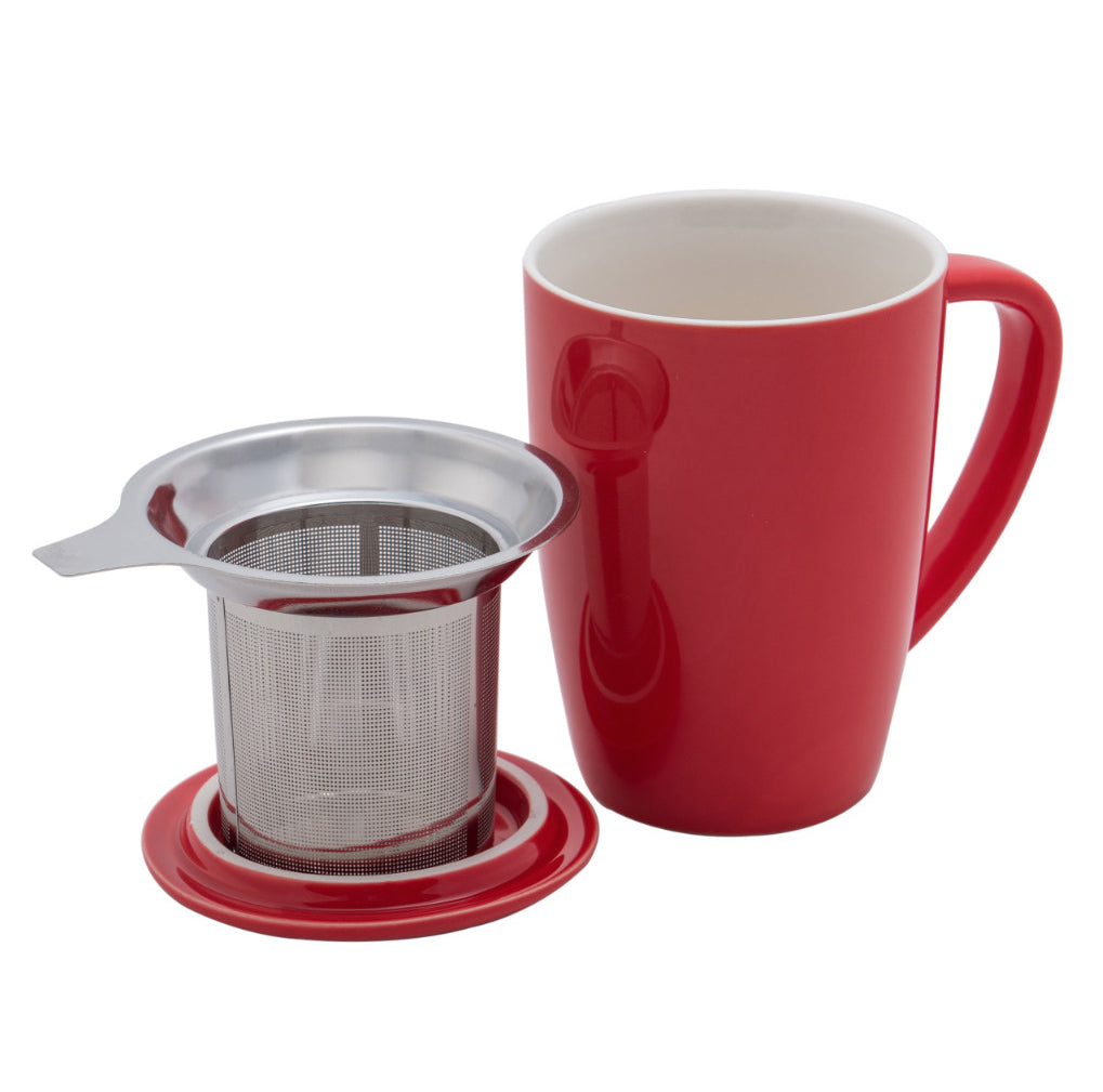 Ceramic Infuser Mug - Red